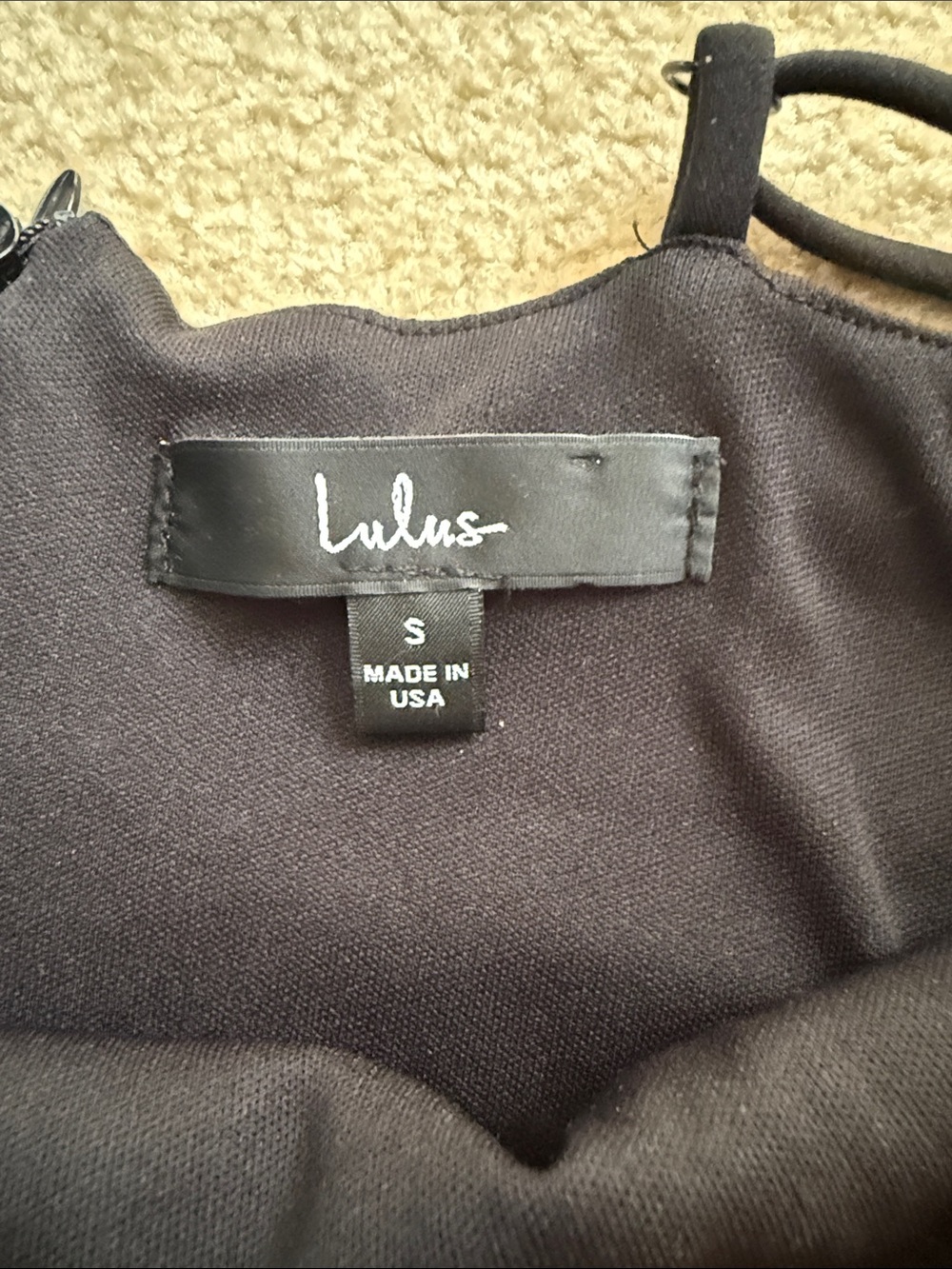 Lulu's Black Spaghetti-Strap Ruffle-Hem Mini Dress - Picture 2 of 3